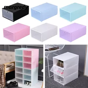 MARGREDY Giày Ngăn Kéo Nhựa Bảo Vệ Giá Đựng Giày Chống Bụi