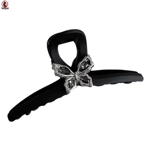Kẹp Tóc Bướm Kim Loại Cho Nữ Kẹp Móng Vuốt Cá Mập Quá Khổ Có Đệm Chống Trơn Trượt