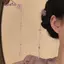 AqToCna Thanh Lịch Men Hoa Ngọc Trai sel Kẹp Tóc Trung Quốc Vintage Kẹp Tóc Cho Nữ Hàng Ngày Hanfu Mặc AqToCna