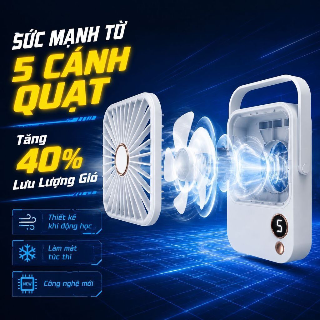 ⚡Ship Nhanh⚡Quạt mini sạc USB di động tiện lợi | Quạt cầm tay bàn gió mạnh gọn nhẹ | Quạt để bàn sạc pin nhỏ gọn dễ mang