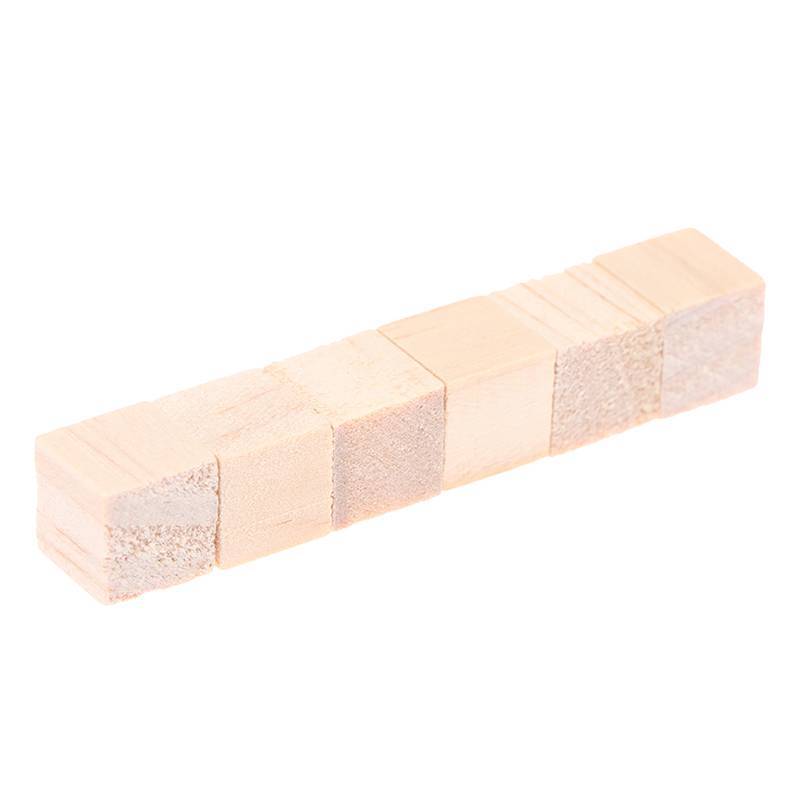 Alittlesetrtu 100 Chiếc Trống Chưa Hoàn Thành Mini DIY Gỗ Vuông Khối Chắc Chắn Cho Đồ Gỗ Thủ Công VN