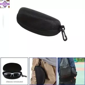 RTJIFSS Kính Bảo Vệ, Hộp Kính Mát Nhẹ Màu Đen, Dây Kéo EVA Cứng Carabiner Kính Mắt Phụ Kiện Ngoài Trời