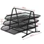 Giá đỡ tập tin ba lớp bằng kim loại thép gai Khay dữ liệu 9205 Khay đựng tập tin chống rỉ sáng tạo WYVJ