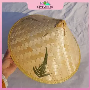 MYPANDA Nón Mũ Retro Tre Mây Người Cá Mũ Dệt Handmade Ống Hút Buet Mũ Mưa Đạo Cụ Nón Che Nắng Mũ Nhựa Mũ Tre.