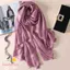 Khăn choàng chống nắng TOPTOOLCX nữ, quấn đầu linen trơn màu tinh khiết, khăn foulard lớn