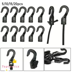 TOPTOOLCX 5 / 10 / 15 / 20 Chiếc Khóa Dây Cho Bungee Sốc Dụng Cụ Ngoài Trời Nhựa Dây Đàn Hồi Khóa
