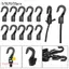 TOPTOOLCX 5 / 10 / 15 / 20 Chiếc Khóa Dây Cho Bungee Sốc Dụng Cụ Ngoài Trời Nhựa Dây Đàn Hồi Khóa