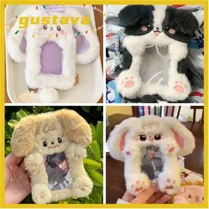 GUSTAVA Photocard, Thỏ Tai Lớn / Border Collie Đa Năng Đựng Thẻ Ảnh, Thẻ Sang Trọng Dễ Thương Văn Phòng Trường Học