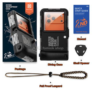 [SHELLBOX] Ốp điện thoại lặn chống nước dưới nước 15M / 50FT cho iPhone 18 17 Air 16 15 14 Plus 13 12 11 Pro Max Vỏ chống nước toàn thân