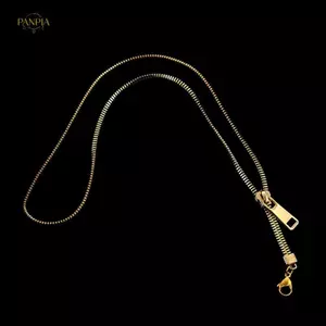 PNPIA- Sáng Tạo Choker Dây Kéo Nelace Hip-hop Kéo Dây Kéo Áo Len Dây Chuyền Hợp Thời Trang Punk Xương Đòn Nelace Unisex