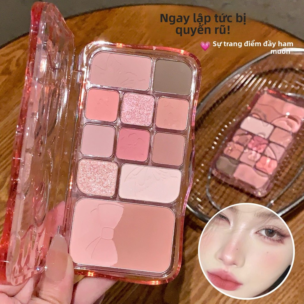Kekemood [Palette mắt 12 màu] – Lì & nhũ, tone nhẹ, dễ phối, makeup hàng ngày, cho người mới