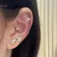 20 Miếng Dán Hình Hoa Bướm Pha Lê Tai Hạt Châm Cứu Auricular Dùng Một Lần Tai Stiers Massage Trị Liệu Kim Miếng Dán