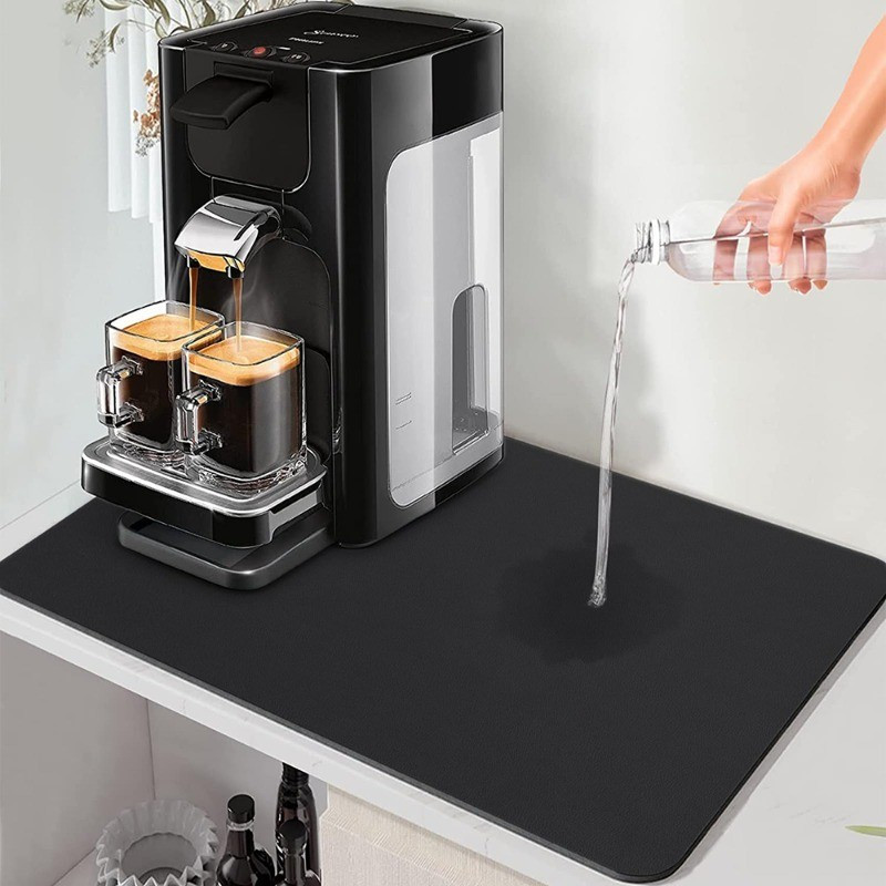 Thảm cà phê thấm khô nhanh / Thảm sấy bát đĩa chống trượt nhà bếp / Bộ đồ ăn để bàn Tấm thoát nước