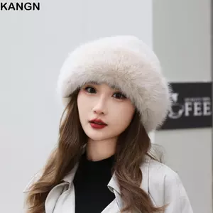 Mũ lông thú giả KANGN, Mũ bịt tai chắc chắn bảo vệ tai, Mũ che đầu màu trơn Mũ nồi ấm áp dành cho nữ