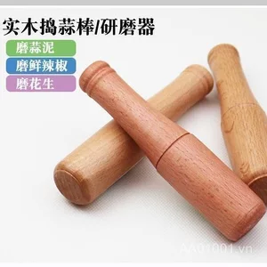Gỗ Chắc Chắn Tỏi Pounding Stick Mở Rộng Tỏi Pounding Tool Stick Tỏi Tay Cầm Y Học Trung Quốc Mài Dính Log Pounding Tỏi Mallet Hộ Gia Đình Po
