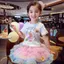 Váy nữ (100-150) Váy bánh gạc lưới cầu vồng
