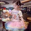 Váy nữ (100-150) Váy bánh gạc lưới cầu vồng