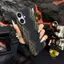 Phone Case For iPhone 17 Pro Max 16 PC TPU Magnetic Black Carbon Fiber Pattern Hard Aesthetic Korean Cute
