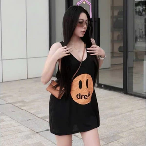 Đầm 2 Dây Basic Mặt Vàng KCloset Váy Suông Chất Cotton Co Giãn Nữ Tính NA172