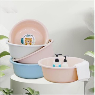 chậu nhựa cho bé hokori, chậu rửa mặt nhựa Việt Nhật màu pastel xinh xắn 2520