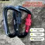 Carabiner an toàn chuyên nghiệp, Thiết bị bảo vệ leo núi 12KN Móc chìa khóa hình chữ D, Khóa leo núi bằng nhôm 7 màu chất lượng cao 48 * 80mm