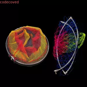 Đầu lưới hạ cánh gấp COCODECOVED, Đầu lưới câu cá bằng thép không gỉ Chroma bằng thép không gỉ, Lưới câu cá bằng nylon bền màu gấp nylon Lưới câu cá hạ cánh câu cá