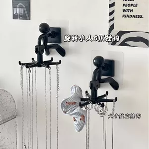 Móc xoay Matchman có sẵn Móc xoay chắc chắn không dấu vết đục lỗ sáu móng tay Móc áo treo tường Phòng tắm Giá đựng đồ nhà bếp treo tường