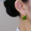 Bluelover 1 Cặp Hàn Quốc Hợp Thời Trang Xanh Nhỏ Giọt Dầu Zircon Bông Tai Dành Cho Nữ Đơn Giản Không Đều Hình Học Tòn Ten Bông Tai Đảng Cá Tính Trang Sức Mới