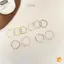 Bộ 5 Nhẫn Sóng Đơn Giản Cho Nữ Bé Gái Tính Khí Cá Tính Ngọc Trai Mini Thanh Lịch Đáng Yêu Nhẫn Phụ Kiện Trang Sức Quà Tặng Mới