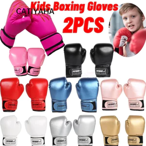 CATIYAHA 2 Găng Tay Chiến Đấu MMA, Túi Đấm Da PU Găng Tay Đấm Bốc Trẻ Em, Cho Trẻ Em Huấn Luyện Trẻ Em Quà Tặng Trẻ Em Chuyên Nghiệp Kickboxing Thái Găng Tay