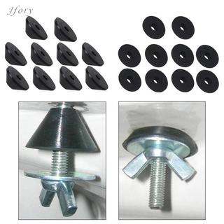 Jfory 10 Miếng Đệm Niêm Phong Nhà Vệ Sinh Bình Nước Vít Gioăng Cao Su Chống Trơn Trượt Phụ Kiện Lavatory Để Cố Định Rời Ghế Vệ Sinh Cao Su SBR Bền Đẹp