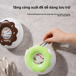 Băng Phim Bao Hộp Bảo Quản Không Đục Lỗ Treo Tường Có Thể Tháo Rời Dùng Một Lần Túi Bám Hộp Bảo Quản Nhà Bếp Hộ Gia Đình Tiện Dụng Dụng Cụ WUCH