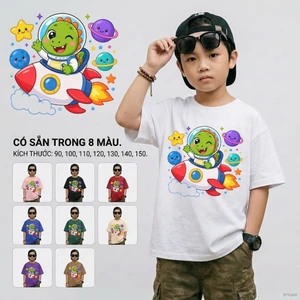 Áo thun bé trai học sinh tiểu học Mềm mại Dễ phối đồ