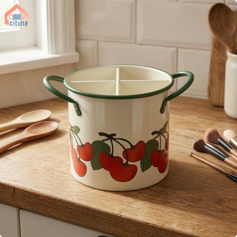 Cốc bốn ngăn đựng kim loại hình trụ Cốc đựng kem màu cho bàn làm việc, nhà vệ sinh, nhà bếp