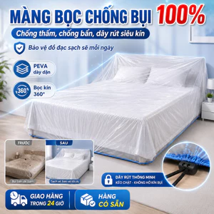 ⚡Ship Nhanh⚡Chống thấm chống bẩn 100% màng bọc đồ đạc|Dày dặn cỡ lớn màng bọc nhà cửa|Dây rút tiện lợi bao phủ chống bụi