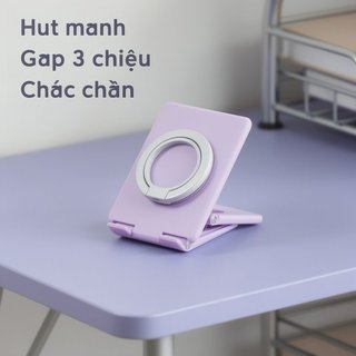 Giá đỡ vòng điện thoại từ tính Giá đỡ có thể gập lại Chống rơi Grip Triple Fold Tương thích Android