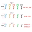 260 Chiếc Rc Phụ Kiện Xe Hơi 1 / 8 1 / 10 1 / 12 1 / 14 1 / 16 RC Vỏ Xe Thân Kẹp Chân Nhà Ở Chốt R Khóa Cố Định Cho TRX4 SCX10 HSP