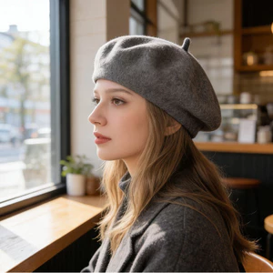 Thời Trang Mùa Đông Anh Xu Hướng Mũ Acrylic Mũ Sấm Mũ Nữ Beret Retro Họa Sĩ Phong Cách