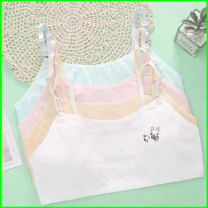 PS1 Trẻ Em Áo Ngực Cho Bé Gái Sinh Viên Quần Lót Bé Gái Áo Ngực Quần Lót Cotton Nguyên Chất Phát Triển Áo Ngực Bé Gái Cotton Ống Mỏng