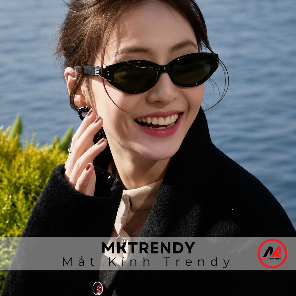 [SPD VHL x MKTRENDY] Kính râm mắt mèo sang trọng chống tia UV T838 tặng túi đựng kính khăn lau kính
