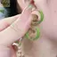 Bông tai vòng tròn NKSFX, Bông tai tối giản họa tiết dầu nhỏ giọt nhẹ, Bông tai thời trang thiết kế tròn Phong cách vòng tròn Trang phục hàng ngày