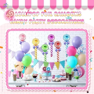 Khổng Lồ Lollipop Lá Bóng Bộ 47cm Bóng Phim Nhôm Sáng Bóng Trẻ Em Đảng Cầm Tay Trang Trí Cho Sinh Nhật Ngày Trẻ Em Lễ Kỷ Niệm Và Lễ Hội Sự Kiện Trang Trí