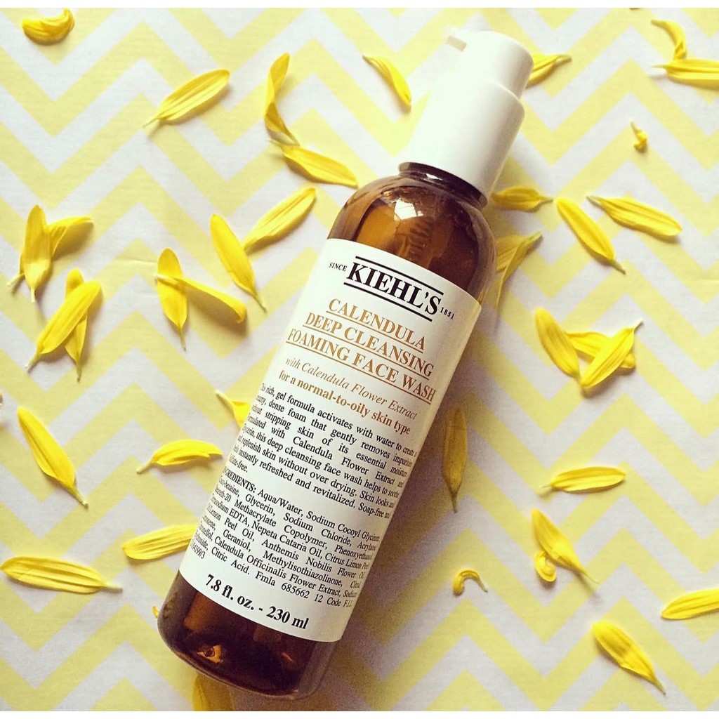 [Chính Hãng] Sữa Rửa Mặt 𝕂𝕀𝔼ℍ𝕃'𝕊 ℂ𝔸𝕃𝔼ℕ𝔻𝕌𝕃𝔸 Cleanser 230ml | Dạng Bọt Dịu Nhẹ, Da Sạch Thoáng