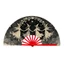 QUERY Kung Fu Fan, Quạt cầm tay lớn di động 33cm 13in, Phong cách phù thủy màu đen cầm tay gấp tay hiệu suất