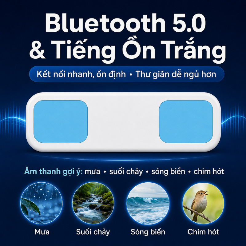 Loa Ngủ Thông Minh Dẫn Truyền Xương - Pin Siêu Bền,  Âm Thanh Nhỏ Riêng Tư, Hoàn Hảo Cho Giấc Ngủ Sâu & Du Lịch