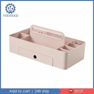 Hộp đựng Caddy đa năng có thể xếp chồng lên nhau bằng nhựa có tay cầm Hộp đựng ngăn kéo chia cho phòng tắm Bàn trang điểm