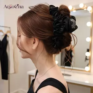 AqToCna 1 Xếp Ly Đuôi Ngựa Lấy Kẹp Thời Trang Trăm Sở Thích Ba Của Đầu Đĩa Tóc Cá Mập Kẹp Cảm Giác Cao Cấp Đầu Kẹp Mũ Đội Đầu AqToCna