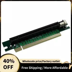 Thẻ chuyển đổi PCI-E 16X Riser 90 độ Pci-E Pci-Express 16X đến 16X Khe cắm góc phải Bộ phận bảo vệ mở rộng phụ kiện
