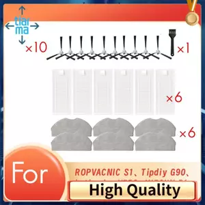 Bộ lọc Bàn chải lau nhà Miếng đệm cho ROPVACNIC S1 A1 cho Tipdiy G90 cho VIPSUN Z1 cho Betboyles V75S Chân không đính kèm