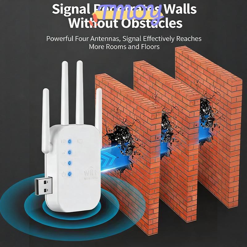 TMOY Bộ mở rộng phạm vi WiFi có dây Bộ khuếch đại tăng cường tín hiệu Bộ lặp kết nối nhanh cho phòng ngủ Nhiều thiết bị Mạng gia đình TMOY